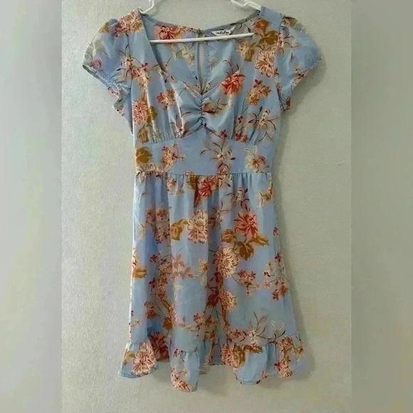 Indulge Short Flounced dress flowered size M - Picture 1 of 4